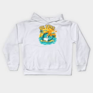 Surf | Shark free Kids Hoodie